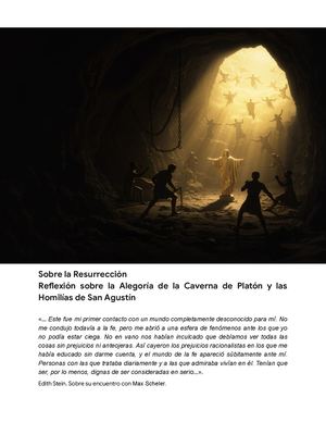 Agustín Y Platón Resurrección Y Caverna