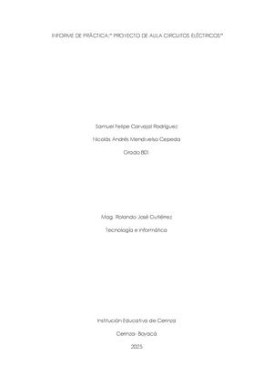 Informe Circuito Eléctrico Samuel Carvajal