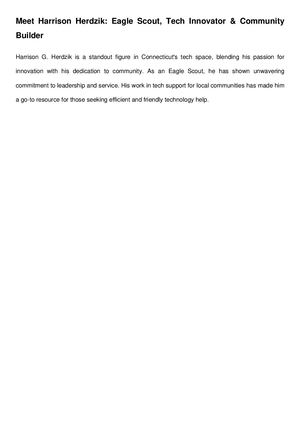 Harrison Herdzik Articles