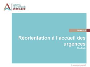Réorientation au SAU, état des lieux (GM)