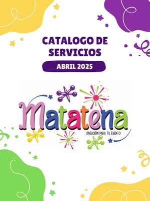 Catalogo Servicios MATATENA DIVERSION