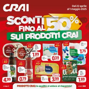 Volantino Crai Sardegna dal 22 aprile all'1 maggio