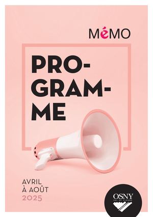 Programme MéMO avril-août 2025
