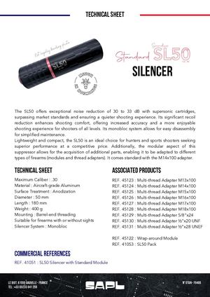 Calaméo - US_Silencer Sl50 Standard