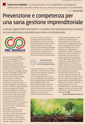 SCUOLA ETICA LEONARDO su Il Sole 24 ORE 22.04.2025