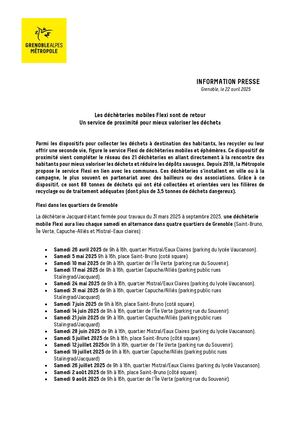 Les déchèteries mobiles Flexi sont de retour