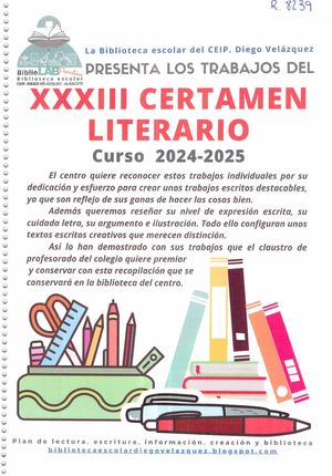 2025 Ganadores XXXIII Certamen Literario
