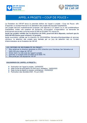 Matrice Dossier Appel à Projets Coup De Pouce