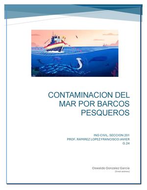 Contaminacion Del Mar Por Barcos Pesqueros