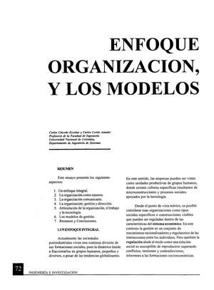 Dialnet Enfoque Sistemico De La Organizacion La Tecnologia Ylos Mo 4902382