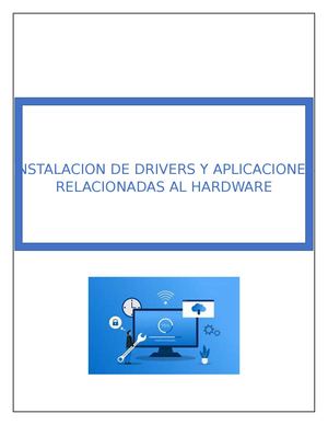 INSTALACION DE DRIVERS Y APLICACIONES RELACIONADAS AL HARDWARE