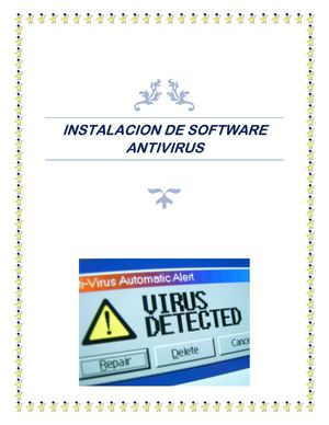 Manual sobre Instalación de software antivirus, antispyware y antimalware