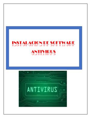 instalación de software antivirus, manual