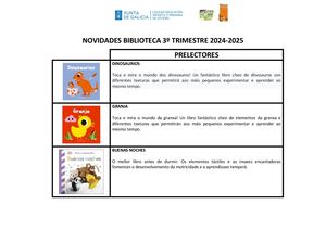 Novidades Biblioteca 3º Trimestre 24 25