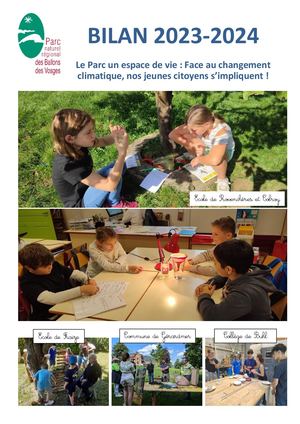 Bilan de l’appel à projets pédagogiques jeunes citoyens Le Parc un espace de vie : Face au changement climatique, nos jeunes citoyens s’impliquent ! 2023-2024