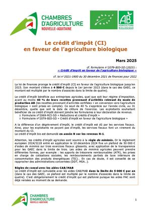 Flash Credit D Impot 2025 CRANA