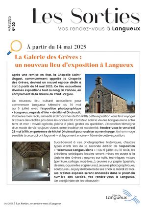 LES SORTIES N°20 - VOS RENDEZ-VOUS À LANGUEUX