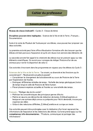 BOUGUERARA - EGNAKA - Scénario Pédagogique