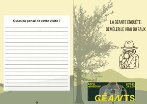 TISSIE - TCHA - La GÉANTE Enquête - Livret ÉLÈVE Museum (Elise, Kalia).