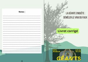 TISSIE Elise - TCHA Kalia - La GÉANTE Enquête - Livret CORRIGÉ Museum