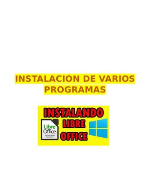 Instalación de programas varios