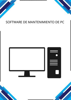 Instalacion Software de mantenimiento de Pc