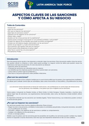 Key Aspects Of Sanctions And How It Affects Your Business Spanish
