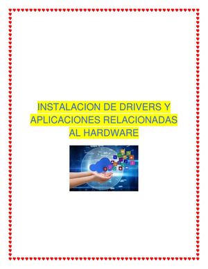 Instalación de drivers y aplicaciones relacionadas al hardware