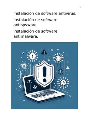 Manual De Instalacion De Software Antivirus Instalacion De Software Antispyware Instalacion De Software Antimalware