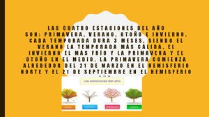 Las Cuatro Estaciones Del Año Son