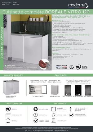 302D Cuisinette Complete Boreale Vitro 120 2025