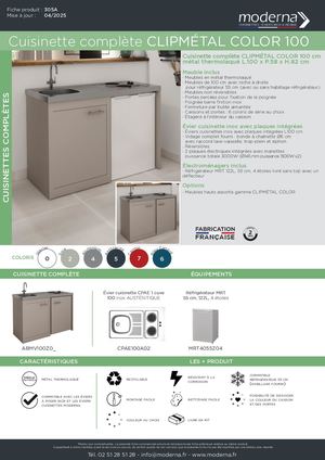 305A Cuisinette Complete Clipmetal Color 100 2025