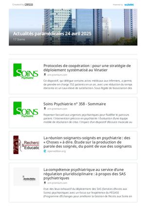 Actualités Paramédicales 24 Avril 2025