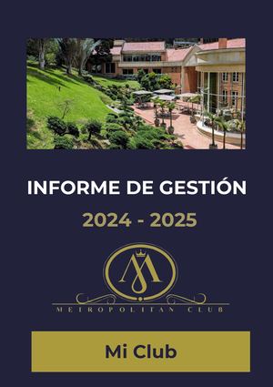 Informe de Gestión Metropolitan Club 2025