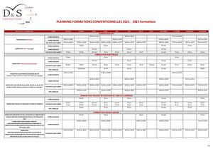 Planning Formations Conventionnelles 2025 D&s Formations