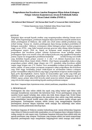 Pengetahuan dan kesedaran amalan bangunan hijau dalam kalangan pelajar Jabatan Kejuruteraan Awam PSMZA