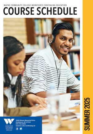 WCC Workforce Continuing Education Course Schedule - Summer 2025