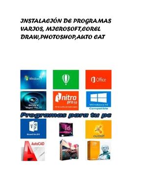 Instalación De Programas Varios