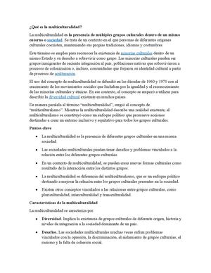 Qué Es La Multiculturalidad 03 03 2025
