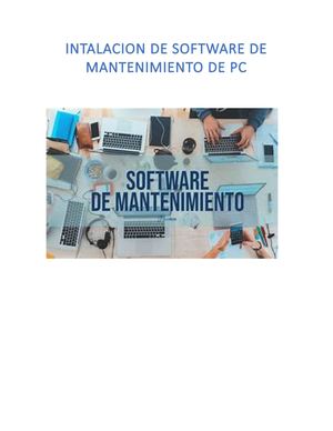 Manual De Intalacion De Software De Mantenimiento Windows 10