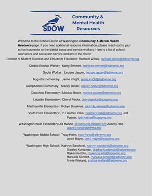 Community And Mental Health Resources Ii