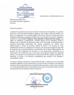 Fideicomiso Rio Lempa