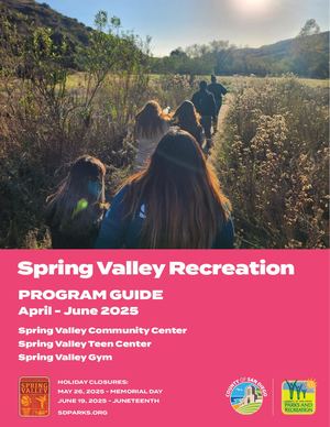 April - June 2025: Spring Valley Community Center Program Guide