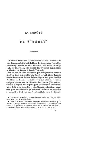 La Prévôté De Sirault