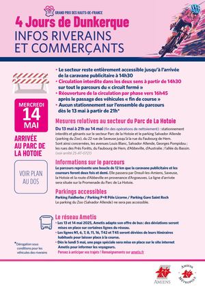4 jours de Dunkerque - Infos riverains et commerçants