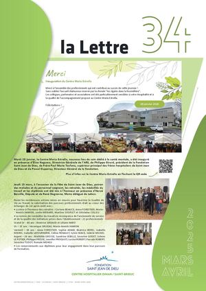 La Lettre N°34 Mars-Avril