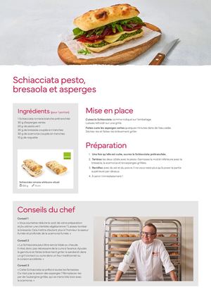 Schiacciata pesto, bresaola et asperges