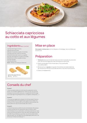 Schiacciata capricciosa au cotto et aux légumes