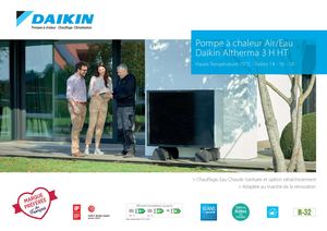 Daikin Altherma 3 H HT Haute Température 70 °C Tailles 14 - 16 - 18