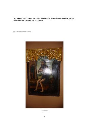 UNA TABLA DE SAN ONOFRE DEL TALLER DE RODRIGO DE OSONA, EN EL MUSEO DE LA CIUDAD DE VALENCIA.